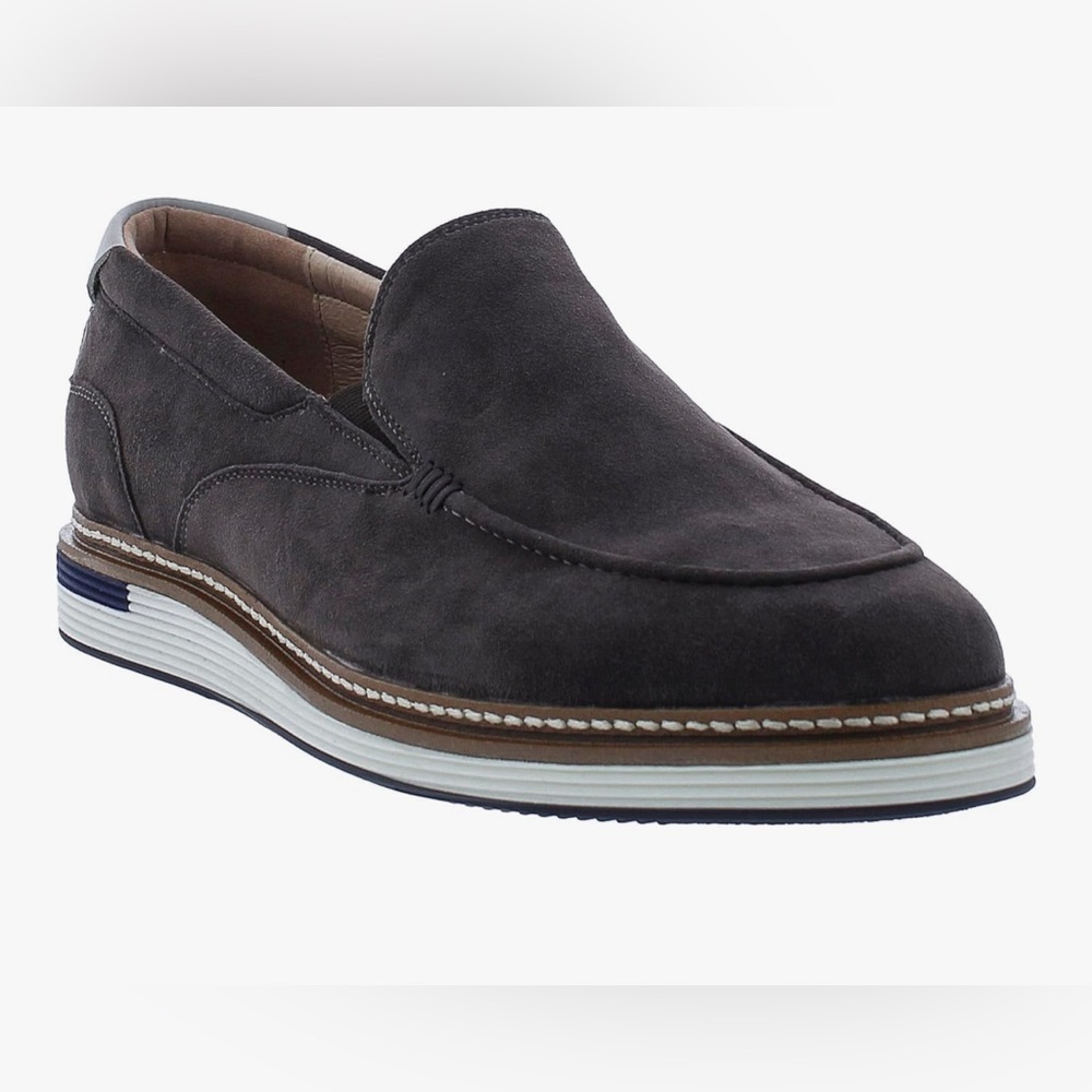 NEW Brown Zanzara Men's Rovigo Leather Suede Loafer Shoes 13 $240